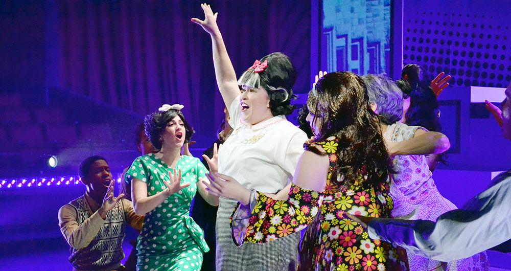 Tracy Turnblad, played by Fara Marin, a fourth-year studying zoology, starts the "Hairspray" musical with the song "Good Morning Baltimore" in Stewart Theatre in Talley Student Union on Tuesday. The plot of the musical surrounded Tracy's determination to try to change the world despite other people saying she couldn't.