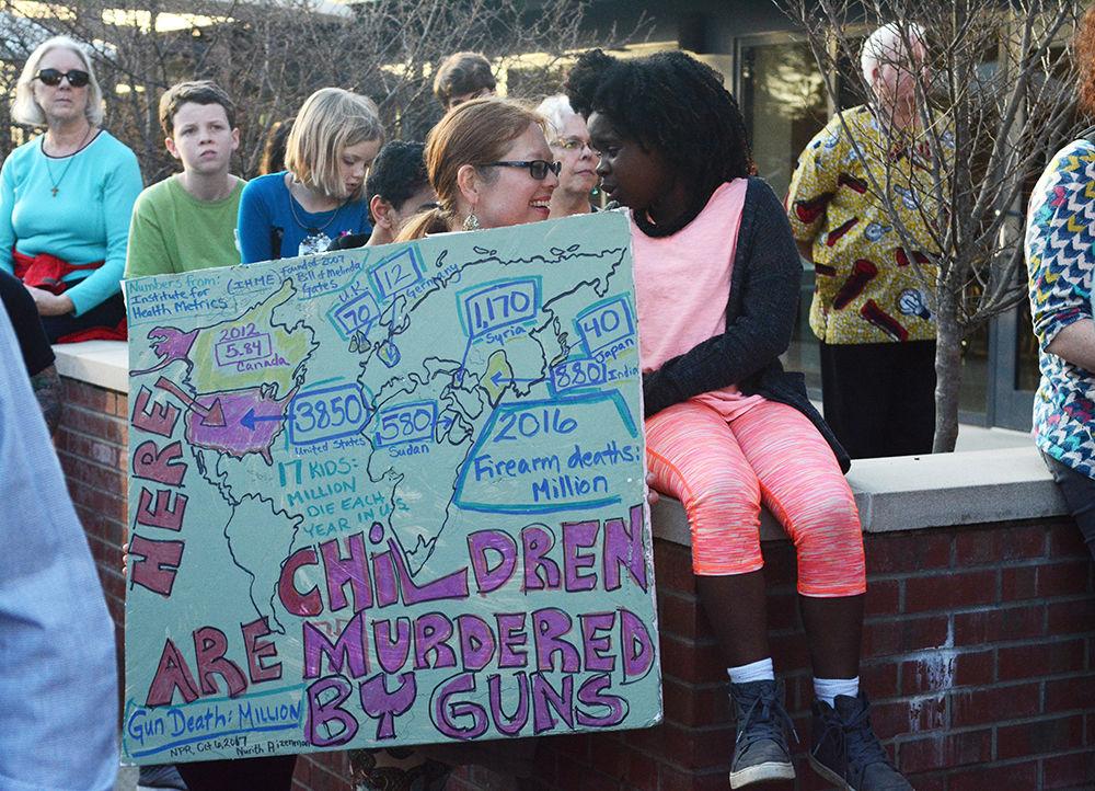 Kirsten Horton, a local mother, participated in the Student's March on the Capitol on Tuesday. She came with her two children, one in a local middle school, and the other in a local elementary school. "I think that they numbers speak for themselves, this country is crazy," said Horton, when asked what prompted her to join the March.