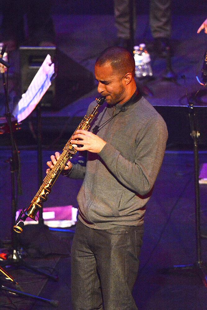 Tony Peebles of The Birdland All-Stars plays the soprano saxophone in Stewart Theatre on Saturday. The Birdland All-Stars, a jazz group hailing from New York, played compositions in varying time signatures during their performance at NC State.