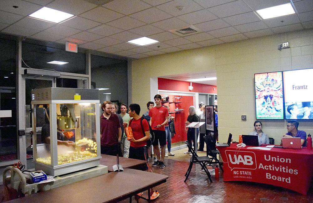 Students wait in line for free popcorn before the UAB showing of "Thor: Ragnarok" on Feb. 15 in Witherspoon Student Center. The Union Activity Board hosts movies several times a month, some of which were recently in theaters, and some early release movies as well. Other events hosted by UAB include Trivia Night and "Dinner and a Movie" for Valentine's Day.