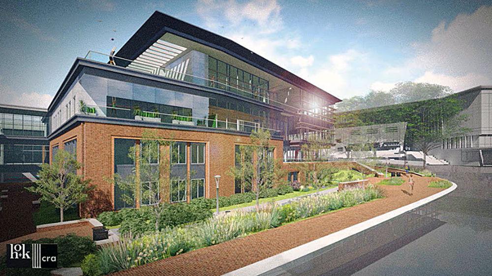 The new Carmichael Gym and Recreation Center renovation will be located on the corner of Cates Avenue and Morrill Drive. It will include more space for fitness, strength conditioning and training.