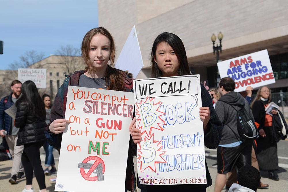 Jane Owen (17) and Ester Kim (16) both attended the March for Our Lives in Washington D.C. on March 25, 2018. "The 16 and 17 year-olds have to step up," Jane (left) said.