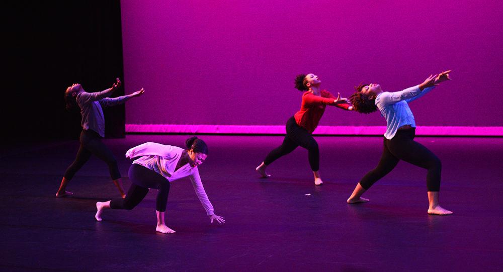 Students in Panoramic Dance Project perform &#8220;Intro to Self&#8221; at Stewart Theatre on Friday. The Panoramic Dance Project is an NC State academic dance company that performs a wide variety of dance genres on and off campus.