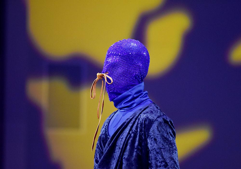 Anthony Ross, a fourth-year studying industrial design, made clothing for men that pulled from the "colors, materials and silhouettes" typically associated with women's clothing for the 17th annual Art2Wear fashion show on Friday.