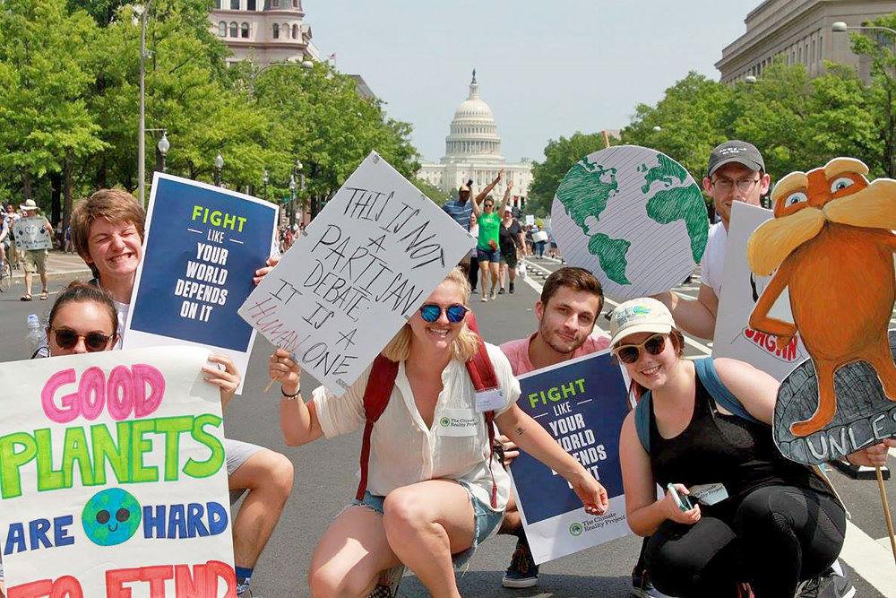 Members of Campus Corps, NC State's Climate Reality Project chapter, advocated for environmental justice at last year's Climate March in Washington, D.C.