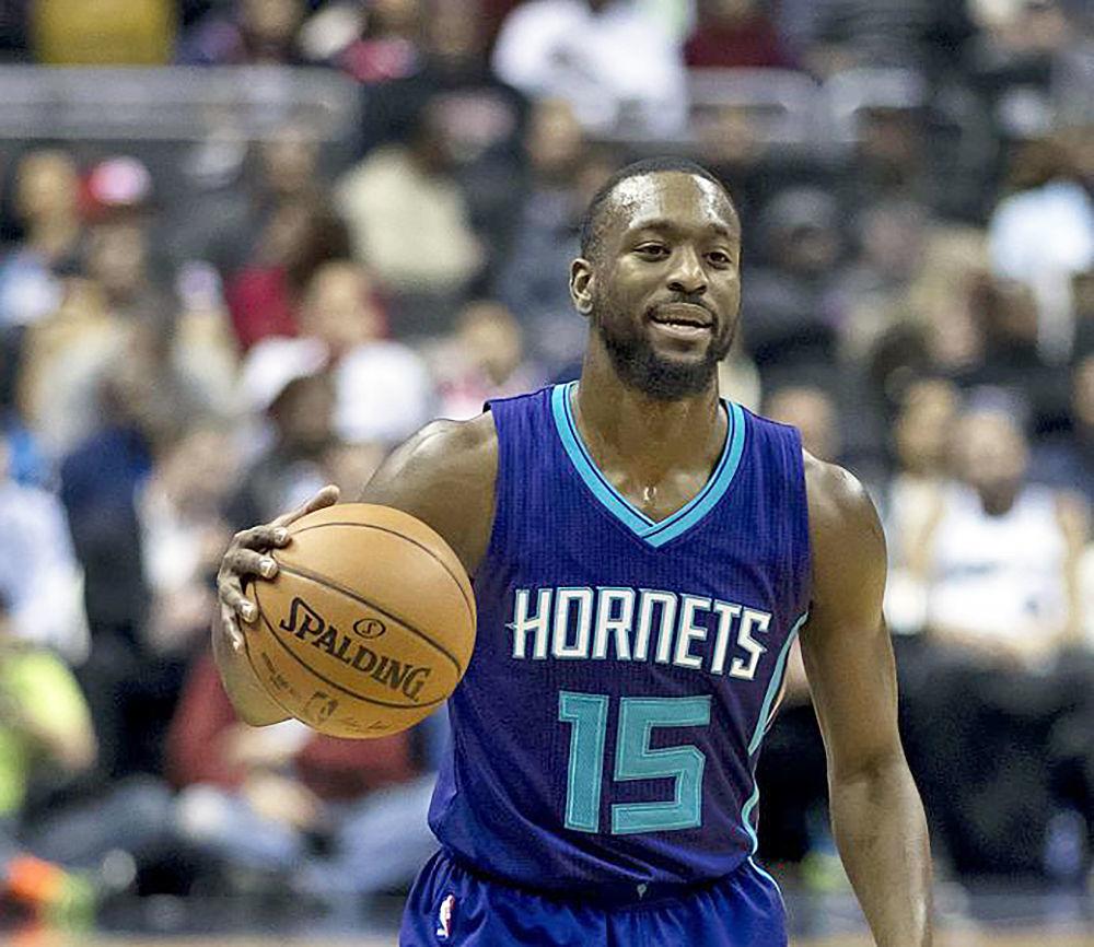 Kemba Walker brings the ball up the floor at Capital One Arena in Washington, D.C. on Dec. 14, 2016. Walker recorded 17 points, nine assists and six rebounds as Charlotte lost to Washington 109-106.