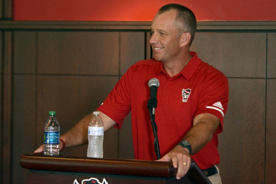 Head coach Dave Doeren speaks to the media on Sunday, Aug. 12 at Carter-Finley Stadium. Wolfpack Football hosted a media day followed by the fan-favorite Meet the Pack Day later that afternoon.