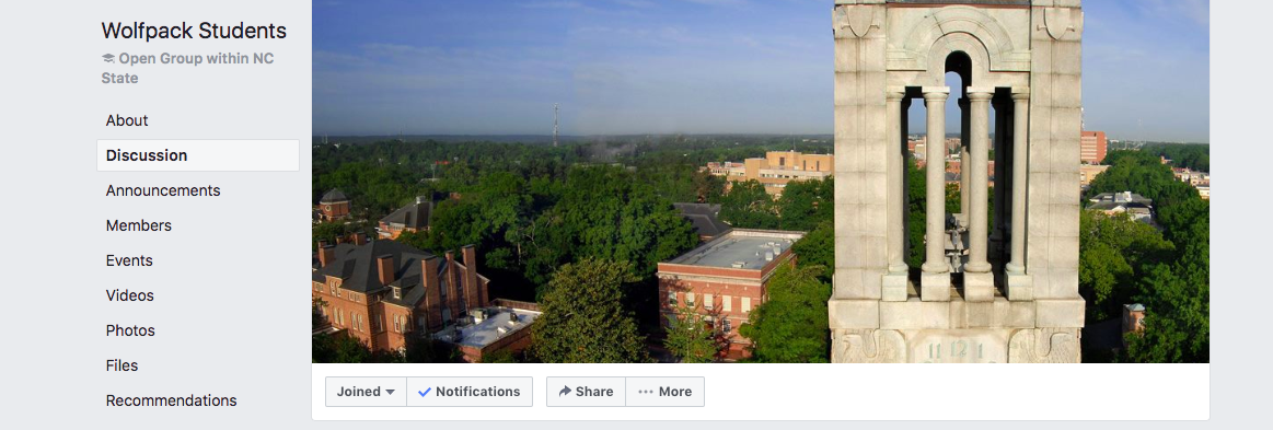 The Wolfpack Students Facebook page is currently monitored by the interim Wolfpack Student Advisory Board and has more than 16,000 members.