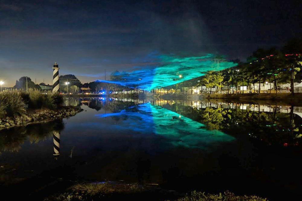The Laser Light Show occurs nightly over the pond near Gate 8 from 7-11 PM at the 2018 N.C. State Fair. Over 120,000 people attended the fair on Saturday, Oct. 13.