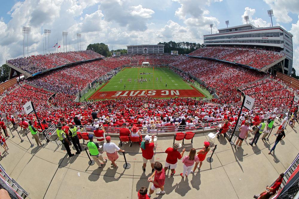 Over 56,000 fans watch NC State play James Madison on Saturday, Sept. 1 in Carter-Finley Stadium. The Wolfpack won 24-13.