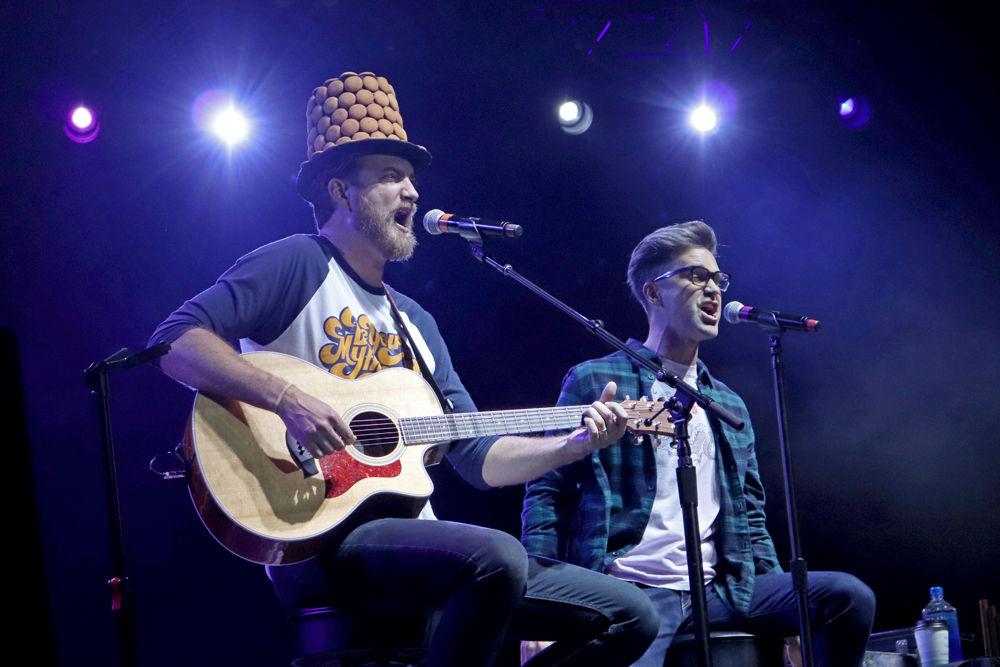 Rhett and Link perform at the N.C. State Fair on Friday, Oct. 12. This was the first concert this pair has performed together.