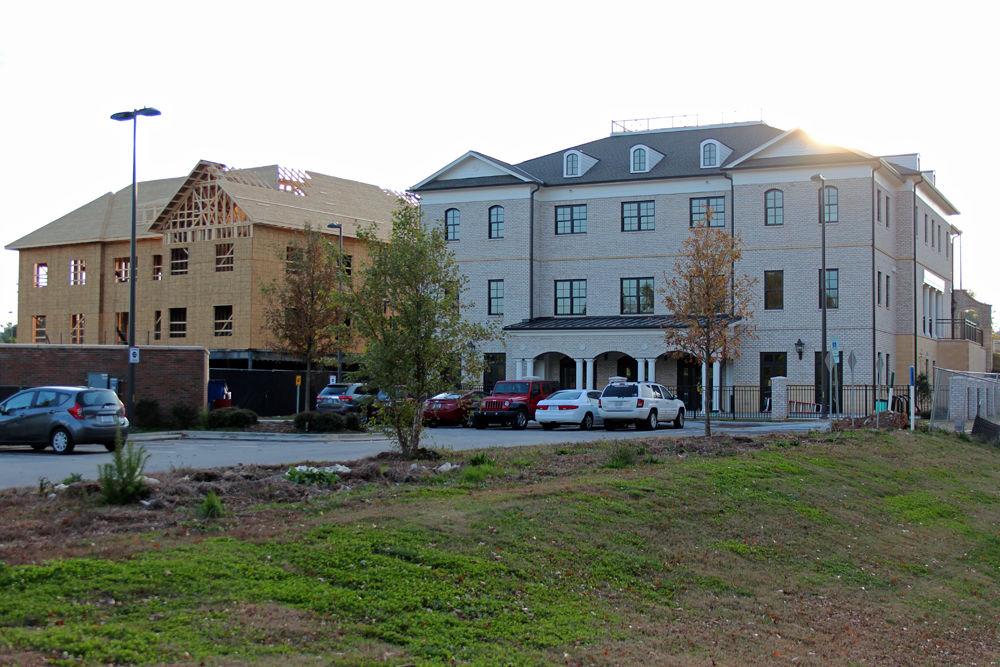 The Delta Zeta sorority house in Greek Village on Sunday, Nov., 2018. The construction of the sorority house is a part of the Greek Village Project, a plan that will replace old and aging infrastructure.