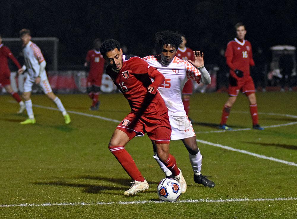 Junior midfielder Gabriel Machado takes the ball from Campbell during the first round of the NCAA Tournament on Thursday, Nov. 15 in Dail Soccer Stadium. Machado scored twice as the Wolfpack beat the Camels 4-1. The Wolfpack will travel to play No. 11 Maryland on Sunday for their second round game.