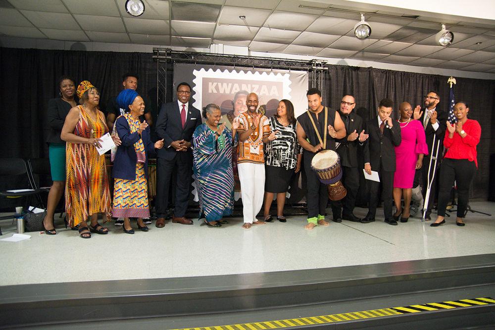 NC State&#8217;s African American Cultural Center serves as the national dedication site of the 2018 Kwanza postage stamp on Wednesday, Oct. 10, 2018. AYA is the outreach branch of the African American Cultural Center that works to bring student perspectives to the center.
