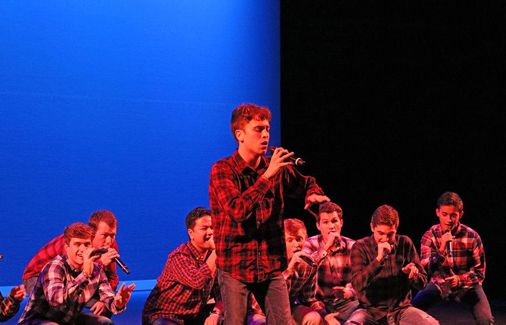 First year Stephen Reish performs at the Grains of Time 50th anniversary concert on Saturday, Dec. 1 at Talley Student Union.