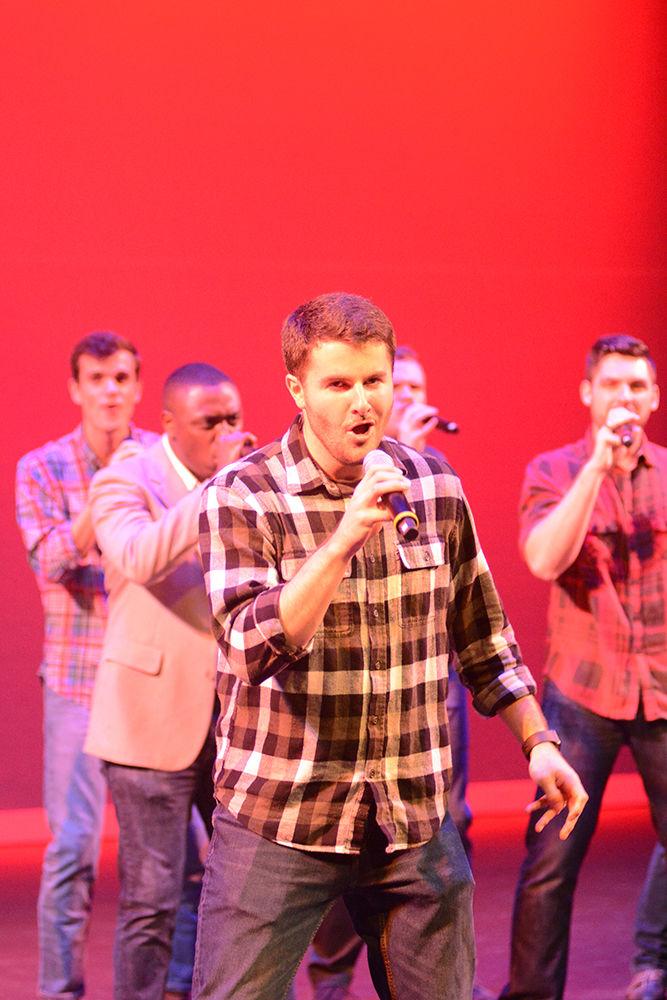 Former member of the Grains of Times Cameron Reaves performs again at their 50th anniversary concert on Saturday, Dec. 1 at Talley Student Union.