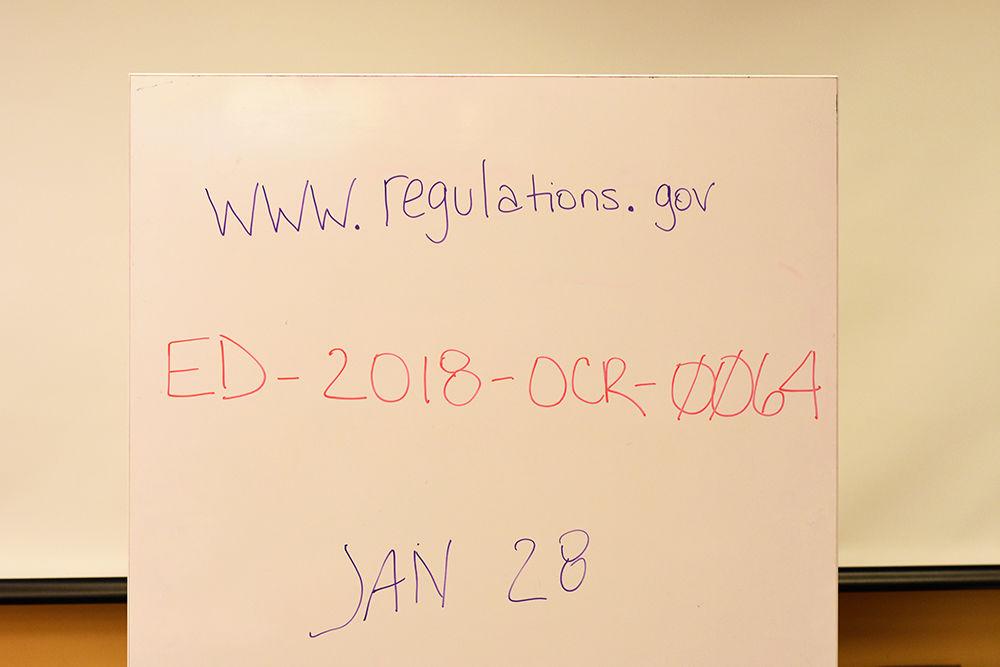 Website link to the Title IX of the Education Amendments of 1972. These were presented at the Title IX Comment-Writing Party. This event was held by the Women's Center at Talley Student Union on Monday, Jan. 14.