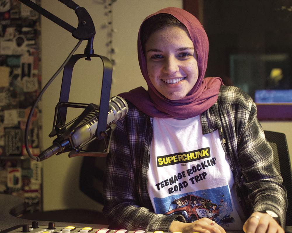 Sara Darwish, a third-year studying social work and Arabic, hosts the &#8220;Oak City Move&#8221; radio show on WKNC.