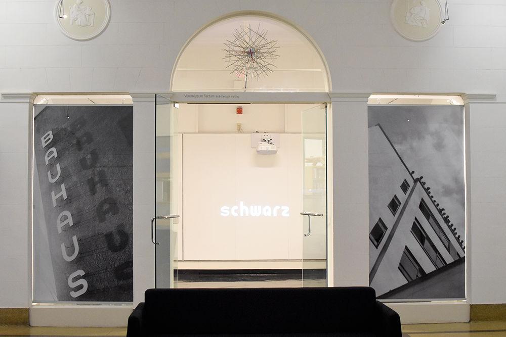 Art from the "bauhaus.photo" gallery can be seen in Brooks Hall on from Jan. 7 to Feb. 15. The gallery features photographs and video from the Bauhaus Archiv&#160;in Berlin, Germany. The word "schwarz", meaning black, was featured in a video displaying black, white, and gray coloration on moving objects.