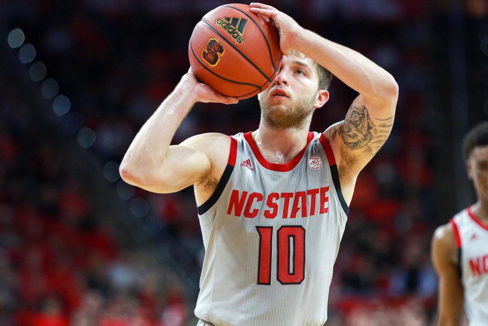 Sophomore guard Braxton Beverly lines up a free throw. Beverly was outstanding shooting a perfect 9-9 from the charity stripe to go along with 4-8 from deep on the way to a team-high 21 points. The Wolfpack held Syracuse to just 20 percent from deep for a 73-58 win on Wednesday, Feb. 13 in PNC Arena.