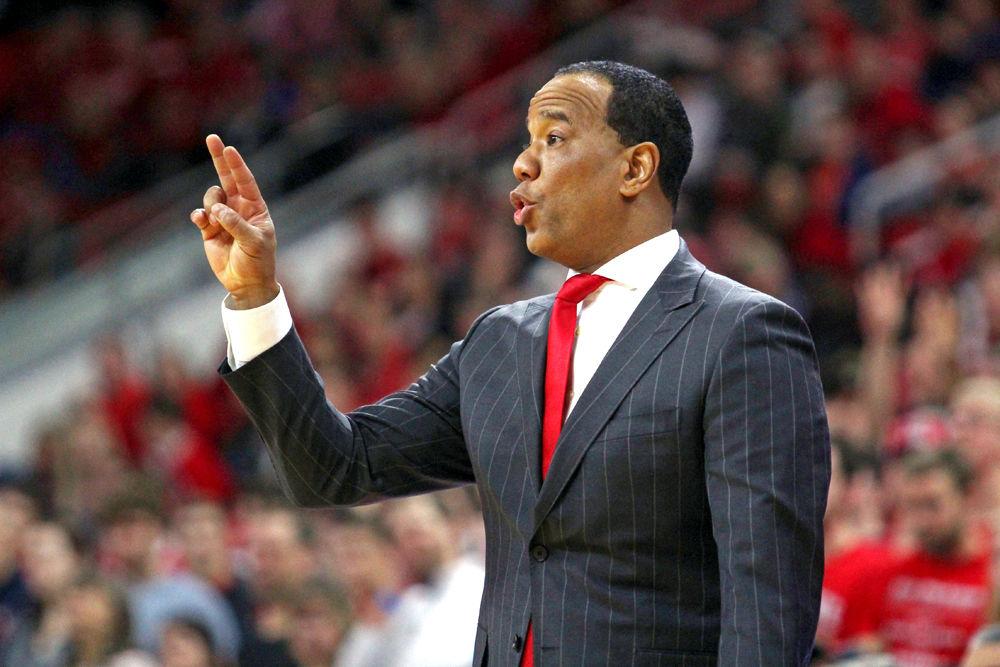 Head coach Kevin Keatts calls a play during the Wolfpack&#8217;s 66-65 overtime loss against Virginia at PNC Arena on Jan. 29.