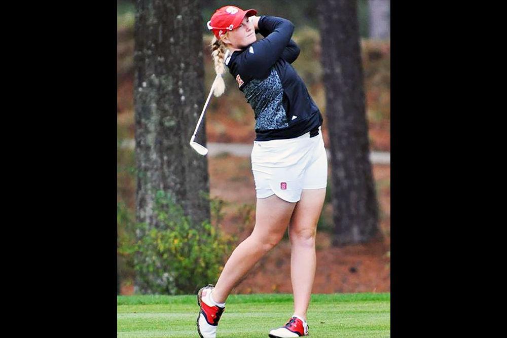 NC State women's golf senior India Clyburn finished in the top 25 of the 2018 ACC Championships.