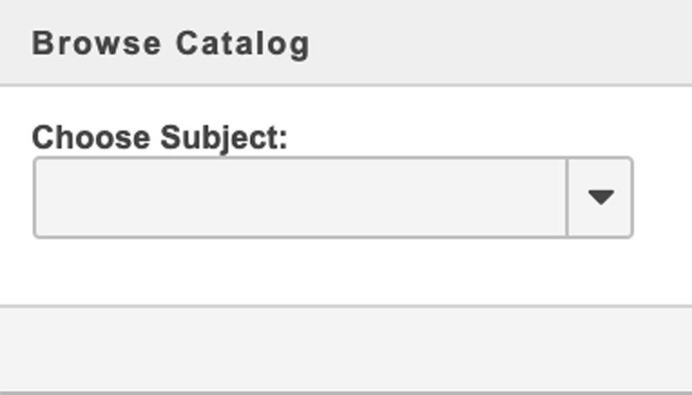 Students can use the Choose Subject drop-down menu to browse courses to add to their Pack Planner.
