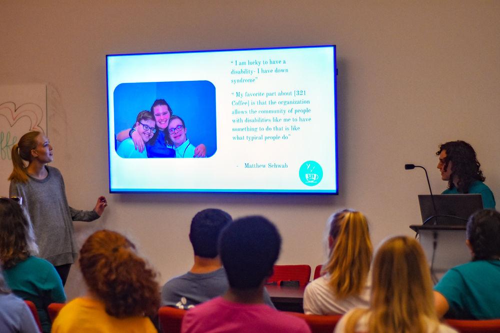A 321 Coffee interest meeting occurred in Talley Student Union on Thursday, August 30, 2018. 321 Coffee takes its name from the third copy of the 21st chromosome, which results in Down syndrome. The establishment employs workers with special needs and is located at the State Farmers Market.