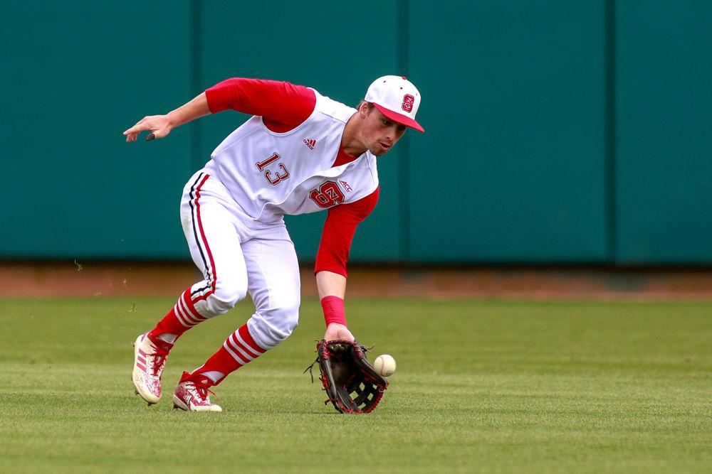 Freshman infielder Tyler McDonough fields the ball during the 8-7 win over Virginia on Sunday, March 31 on Doak Field.