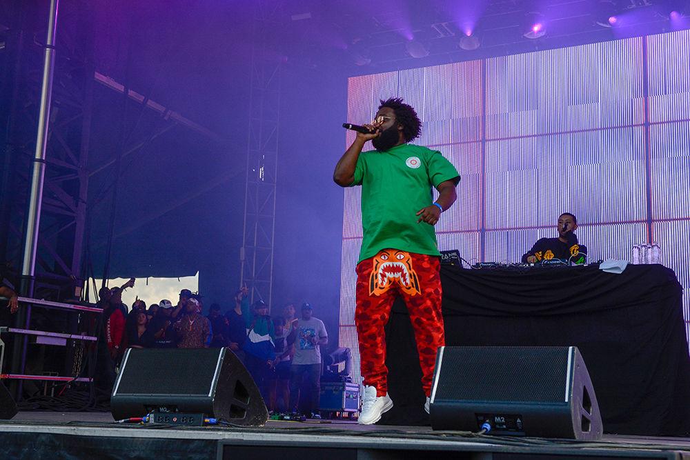 The rapper Bas performers during Dreamville Fest at Dorothea Dix Park on Saturday. The first ever Dreamville fest soldout and had 40,000 attend in Raleigh, NC.