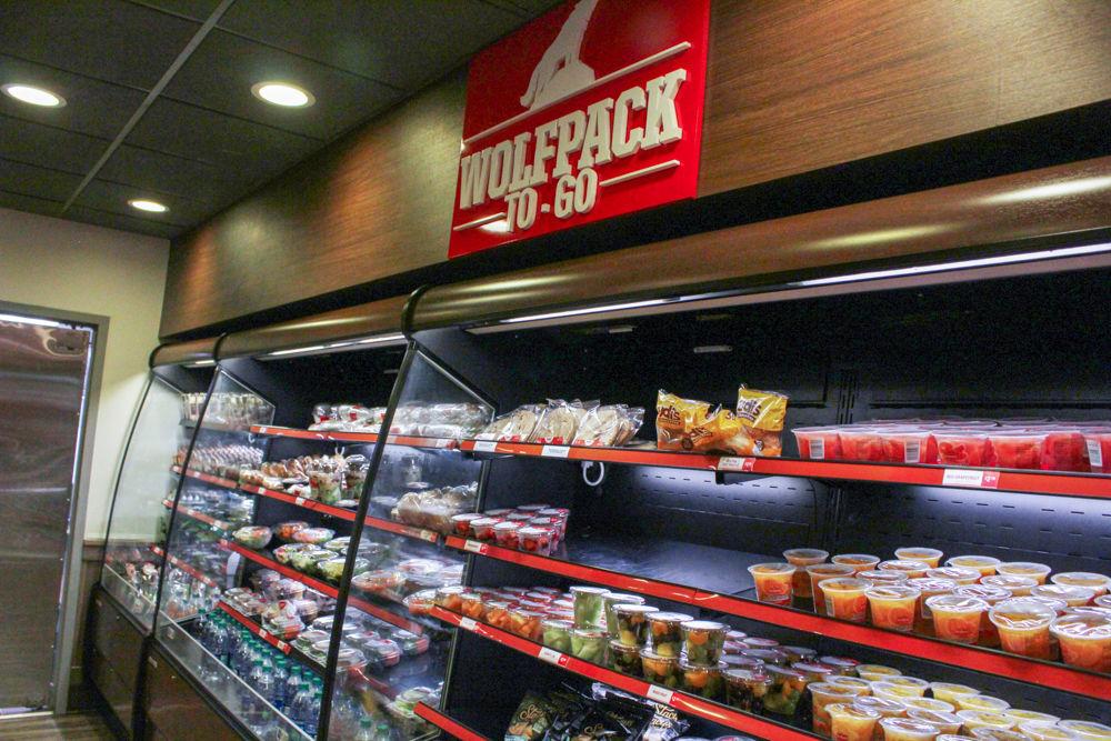 Wolfpack To Go provides easy access to food items such as sandwiches, salads, wraps and fruit to students who are on the go throughout the day. A wide variety of Wolfpack To Go options are available at the Atrium food court.
