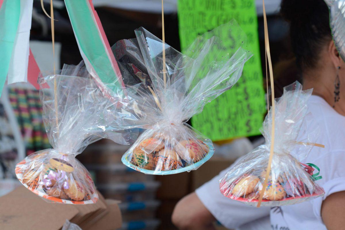 Cookies are hung on display at the Bakery La Dolce Vita table at the international food festival on Saturday, Jun. 8, 2019 at City Plaza in downtown Raleigh.