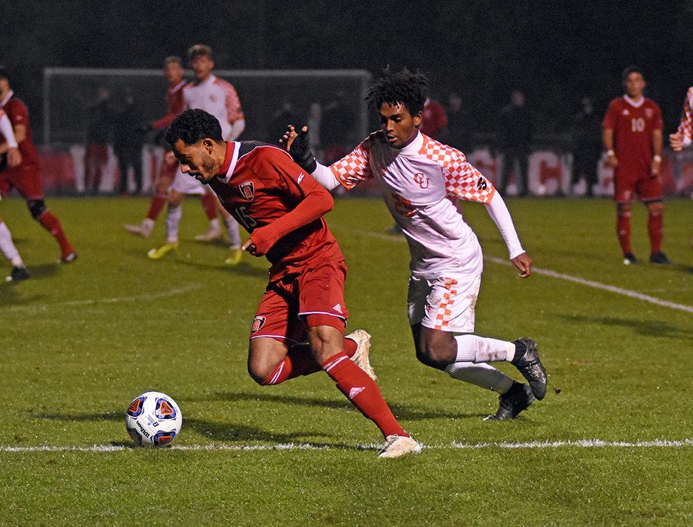 Junior midfielder Gabriel Machado dribbles against Campbell during the first round of the NCAA Tournament on Thursday, Nov. 15 in Dail Soccer Stadium. Machado scored twice as the Wolfpack beat the Camels 4-1. The Wolfpack will travel to play No. 11 Maryland on Sunday for their second round game.