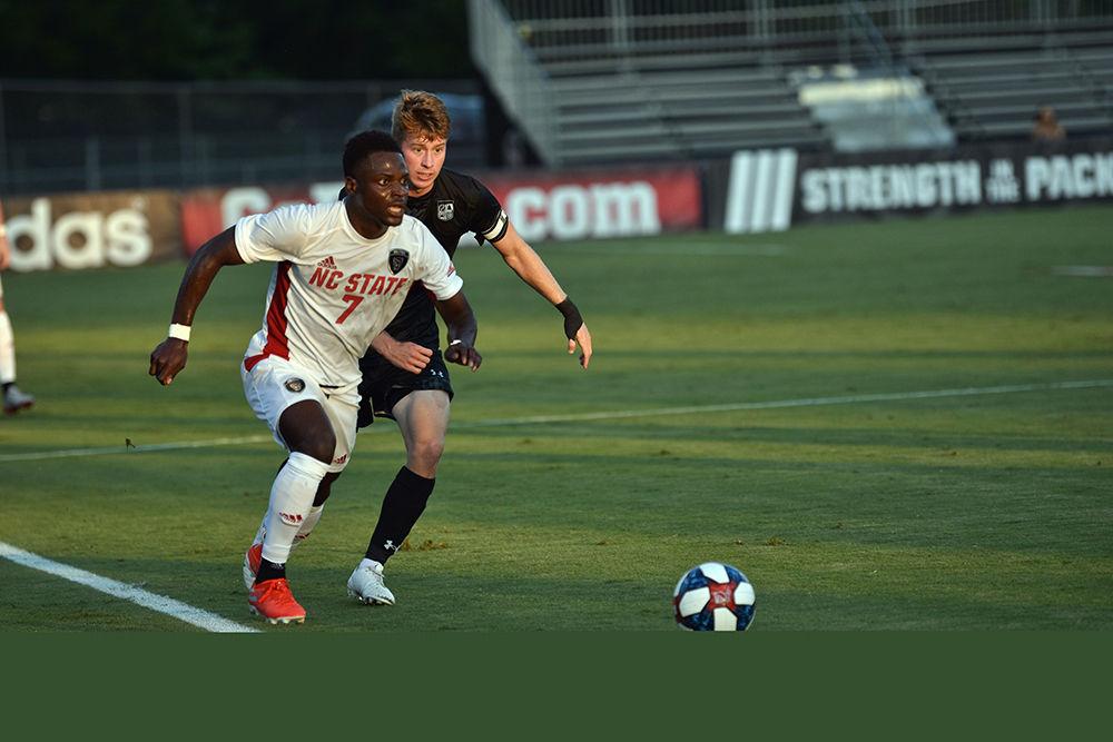 Sophomore forward Ivy Brisma travels down the field during the game versus Loyola on Friday, August 30, 2019 in Dail Soccer Park. Brisma took two shots against the Greyhounds. NC State beat Loyola 2-1.