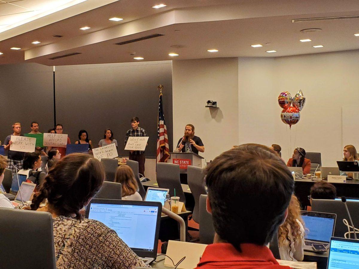 Senate met for a meeting on Wednesday, Oct. 3 to discuss student fee recommendations for the upcoming 2020-21 school year. Some students attended the meeting in protest of fee increases, including&#160;John Hedlund, a fourth-year graduate student in sociology, who spoke at the meeting.