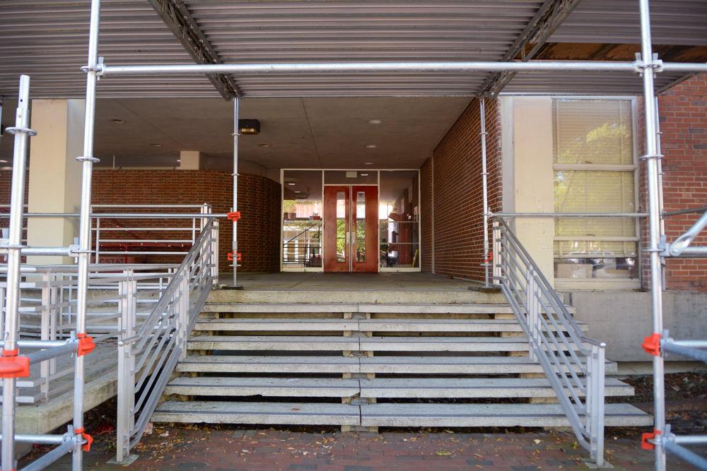 Built in 1964, Mann Hall is built primarily out of glass and brick. It was named after Carroll Lamb Mann who was head of the Department of Civil Engineering from 1916 until he retired in 1948.