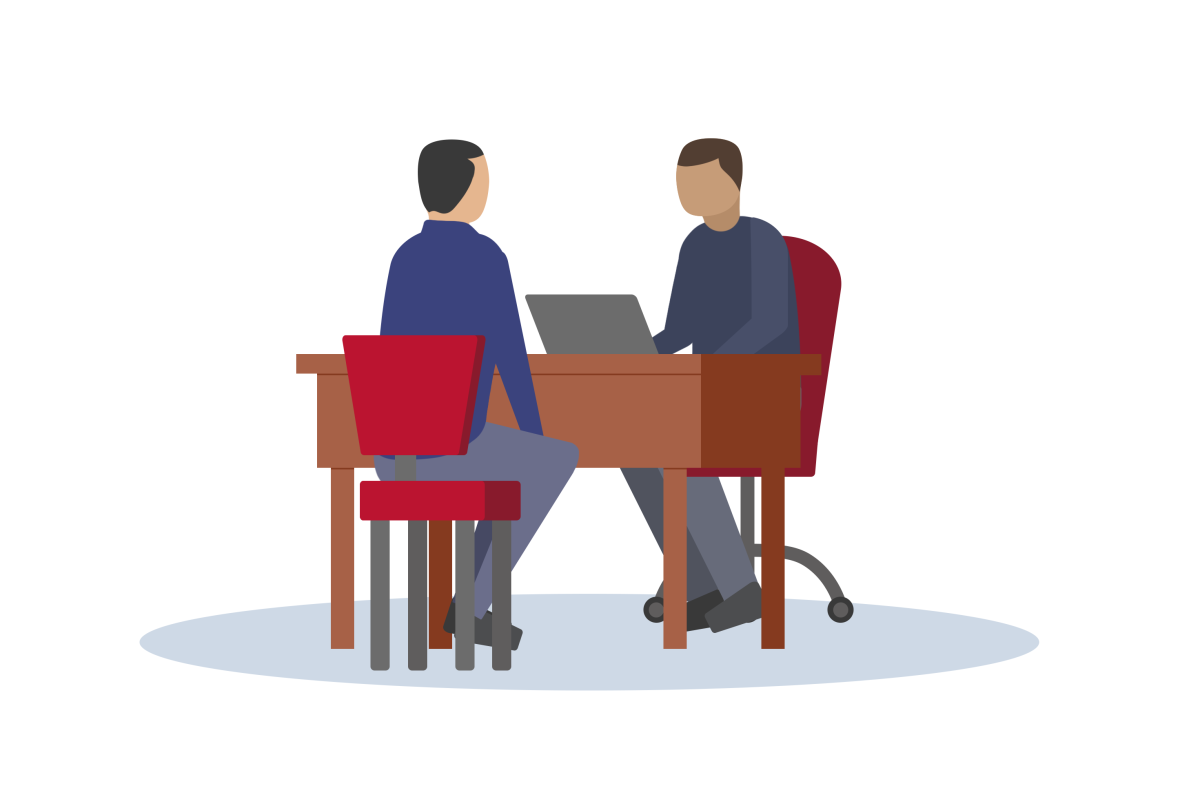 interview or advising graphic