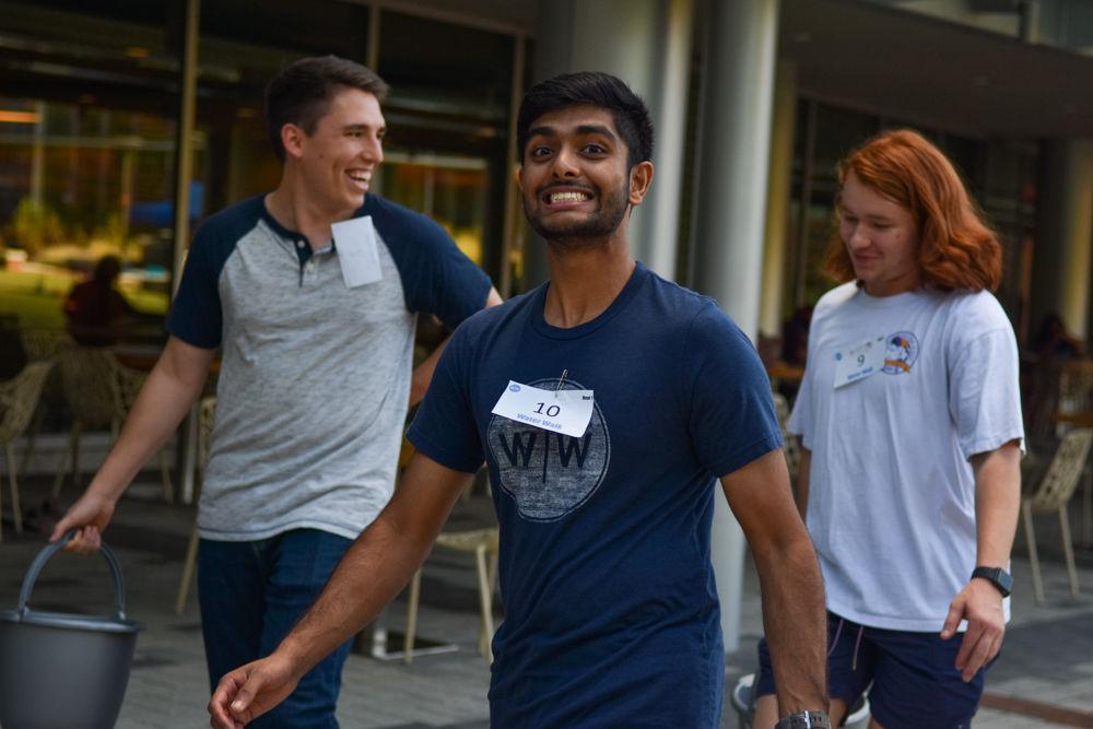 Pridhvi Gadiraju, the Wine to Water Co-President participates in the Water Walk at Stafford Commons on Oct. 26, 2019, finishing with a time of 15:45. The Water Walk is an event where racers experience what it is like from a global perspective for the average women to transport clean water by walking two laps around the commons with a full bucket of water. Proceeds for this event go to support Wine to Water, an organization whose efforts go to bringing clean water to those in need.