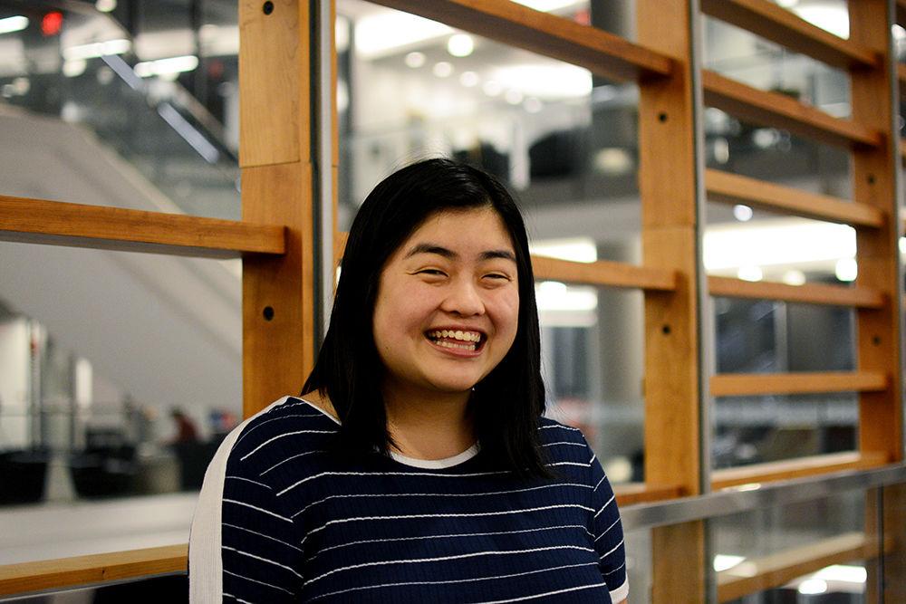Sam Chan, a fourth-year student studying political science and communications, poses for a portrait in Talley Student Union on Nov. 12, 2019.