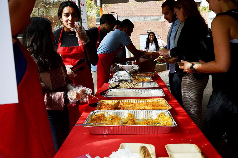 Students serve Indian-style food at Diwali on Tuesday, October 29, 2019, at the Poole College of Management. Diwali is a Hindu festival of lights, and marks the beginning of the fiscal year in India.