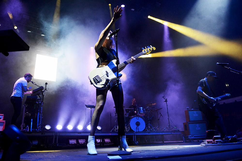 Phantogram wows the crowd with their performance at Hopscotch on the Red Hat Stage in Raleigh NC at Hopscotch Music Festival on Saturday, Sept. 7, 2019. This is the 10th annual Hopscotch festival, an event which bring dozens of artists into the spotlight.