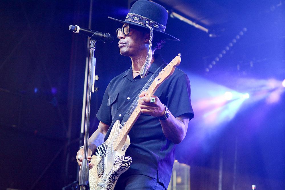 Raphael Saadiq plays guitar at the City Plaza in Raleigh NC at Hopscotch Music Festival on Saturday, Sept. 7, 2019. This is the 10th annual Hopscotch festival, an event which bring dozens of artists into the spotlight.