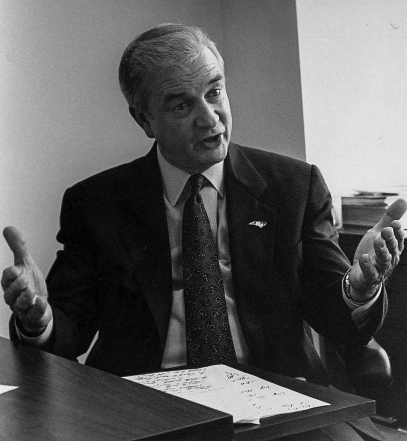Governor Jim Hunt talks with NC State Student Media on January, 5, 1993.