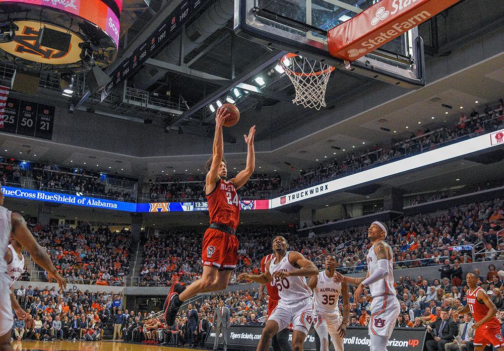 Redshirt junior guard Devon Daniels goes up for a layup against Auburn on Thursday, Dec. 19, 2019 at Auburn Arena in Alabama. Daniels went 2-4 from the field and contributed 4 points in the 79-73 loss to the Tigers.