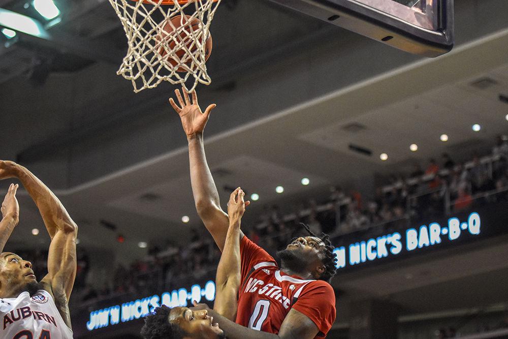 Redshirt junior forward DJ Funderburk goes up for a layup against Auburn on Thursday, Dec. 19, 2019 at Auburn Arena in Alabama. Funderburk shot 5-8 from the field and totaled 12 points in the 79-73 loss to the Tigers.