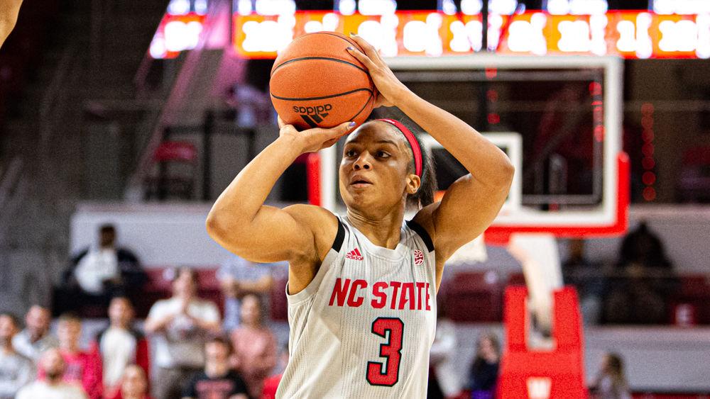 Junior guard Kai Crutchfield shoots against Virginia Tech on Thursday, Jan. 2 at Reynolds Coliseum. Crutchfield scored 12 points as the Wolfpack won 76-69.