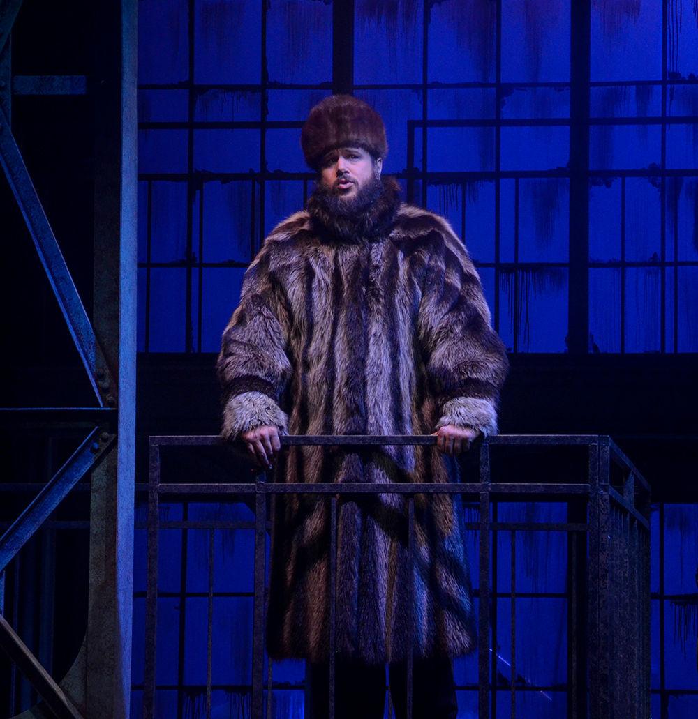 Tim Eldred performs a monologue during the Ragtime Musical in Stewart Theater on Monday, Feb. 17, 2020.