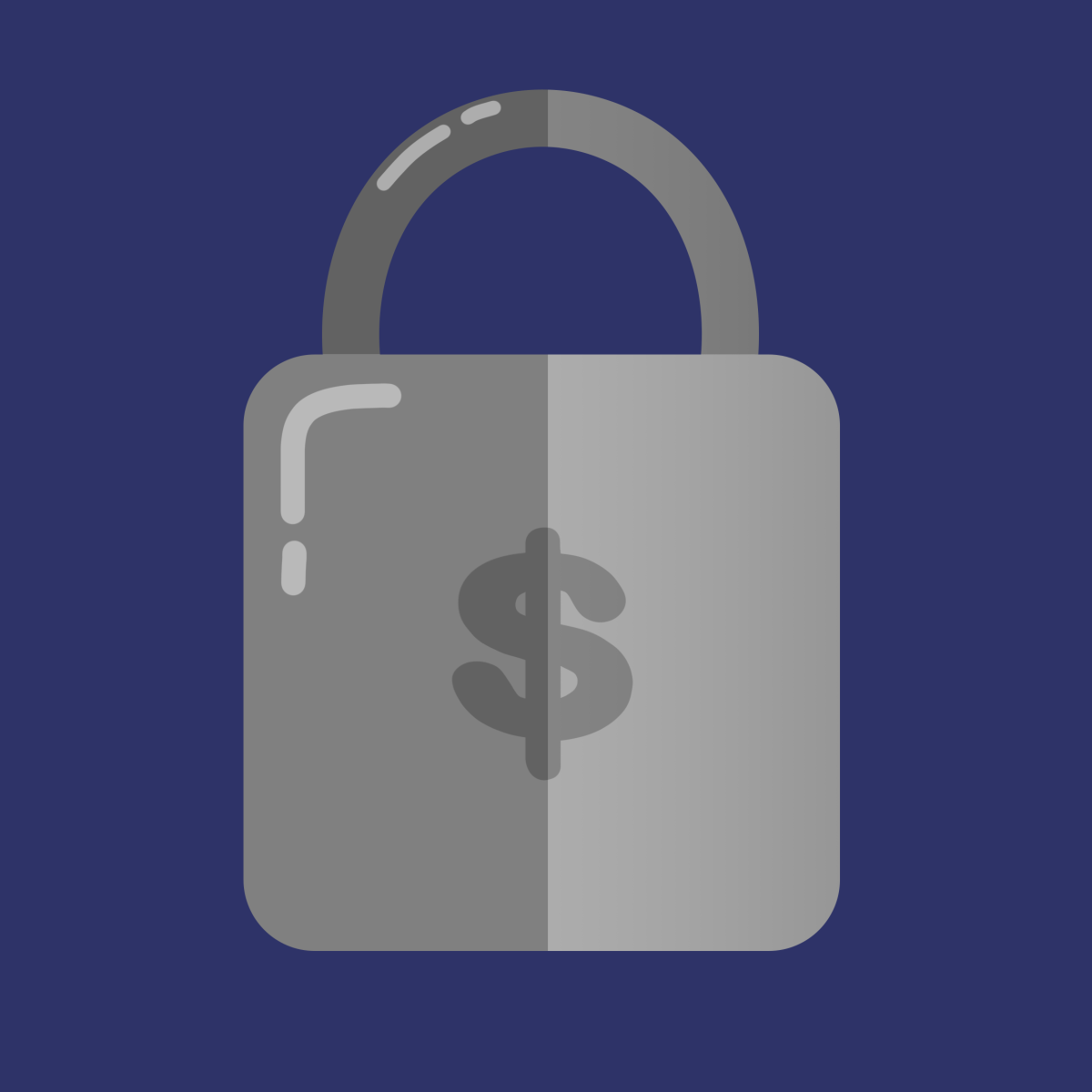 Lock money graphic