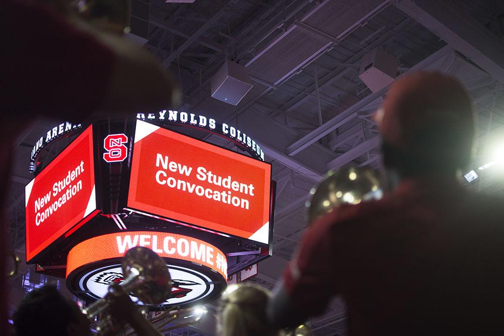 The Class of 2023 was officially welcomed to NC State during New Student Convocation in Reynolds Coliseum, Monday, Aug. 19, 2019. Dr. Blair L.M. Kelley, Assistant Dean for Interdisciplinary Studies and International Programs, was the keynote speaker and led a discussion on Trevor Noah's "Born a Crime," the common reading.