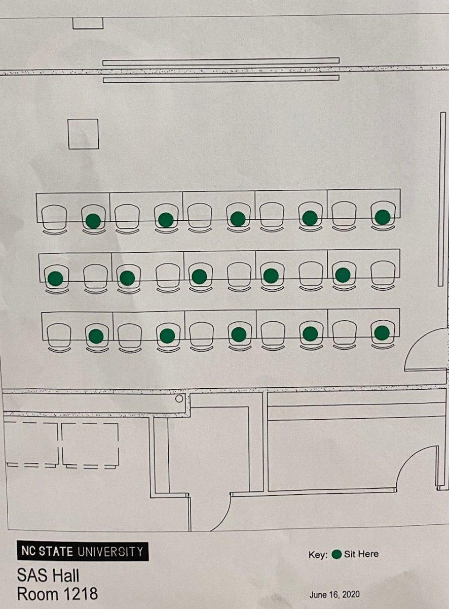 Plans will be placed outside each classroom depicting where students are designated to sit, according to Liz Moore, a facility planner in the Office of the University Architect. Faculty will also have a copy of these seating plans.&#160;
